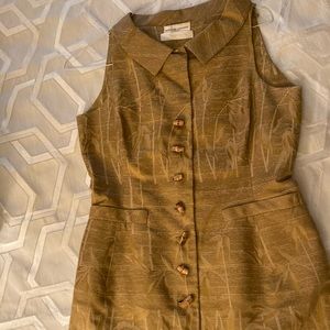 Oscar DeLa Renta Gold vintage dress